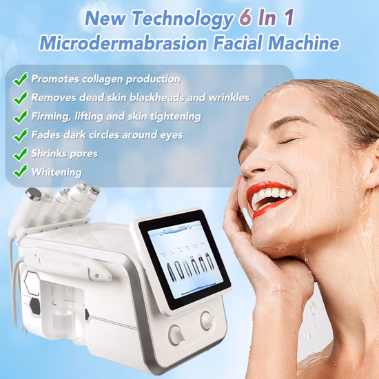 Macchina per dermoabrasione 6 in 1 per microdermoabrasione con maniglia di importazione ad ultrasuoni in vendita
