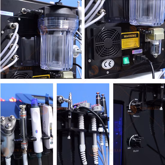 12 in 1 Bellezza Hidrafacial Care Hydra Dermoabrasione Hydrofaci Multifunzione Aqua Pulizia viso Hydro Microdermoabrasione Macchina